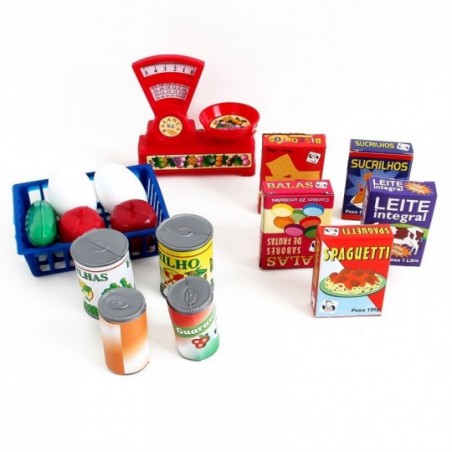 Kit Super Mercado 16 Peças Brinquedo Infantil