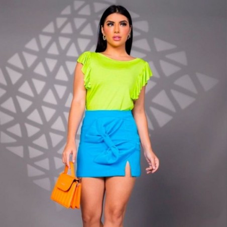 Blusa Feminina Com Babado Na Manga Estilosa
