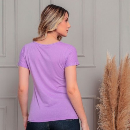 Blusa Feminina Manga Curta Com Botões Baby Look