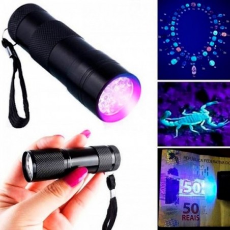 Kit 3 Mini Lanterna Detecção Nota Cédulas Invisível Fluorescentes