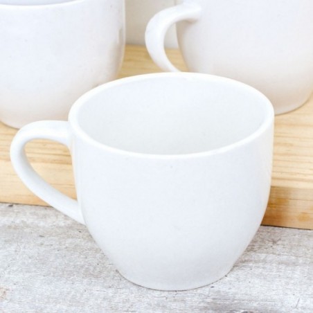 Kit 5 Xícaras Para Chá Café Branco Caneca 170 Ml