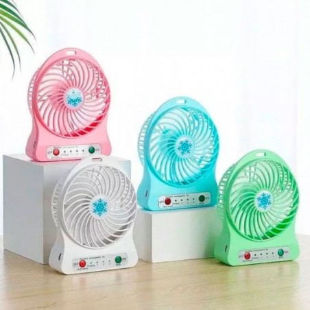 Mini Ventilador De Mesa Portátil A Pilha Recarregável USB