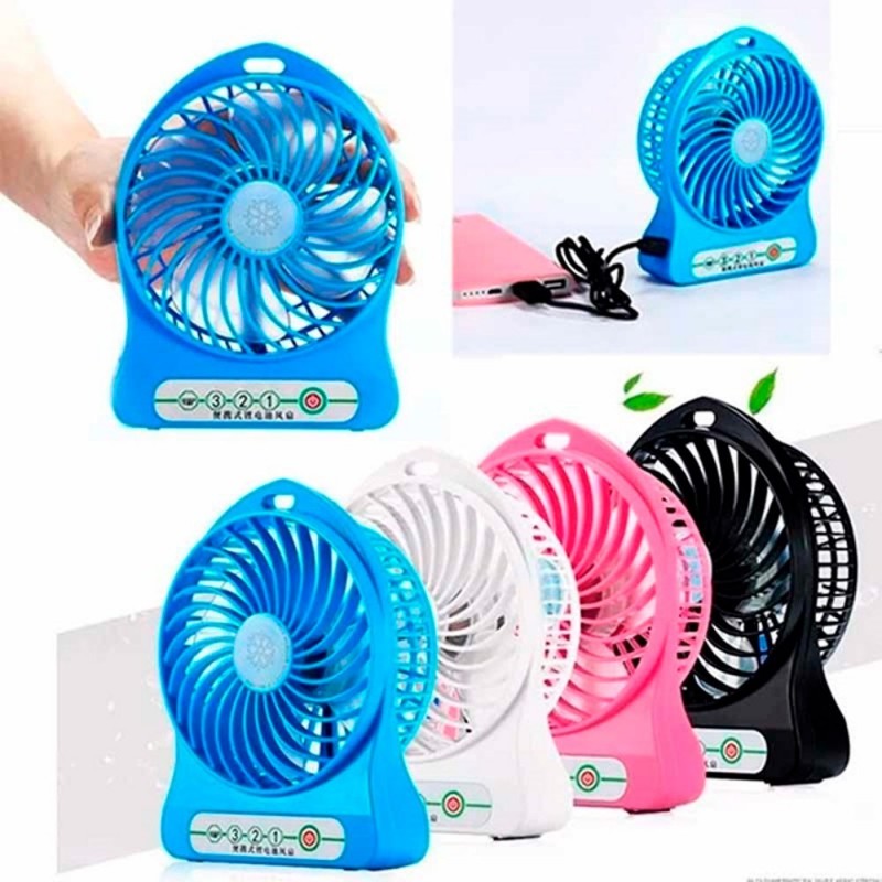Mini Ventilador De Mesa Portátil A Pilha Recarregável USB