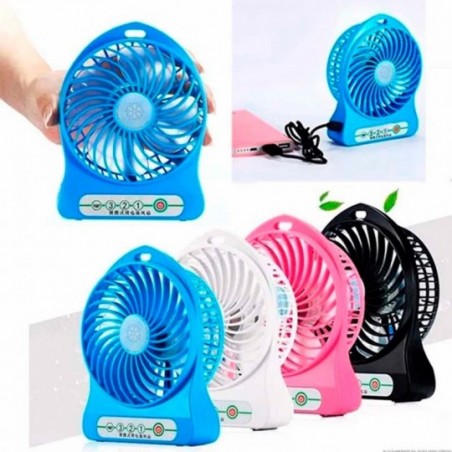 Mini Ventilador De Mesa Portátil A Pilha Recarregável USB