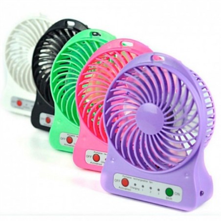 Mini Ventilador De Mesa Portátil A Pilha Recarregável USB