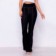 Calça Cotton Flare Jeans Fake Feminina Cintura Alta