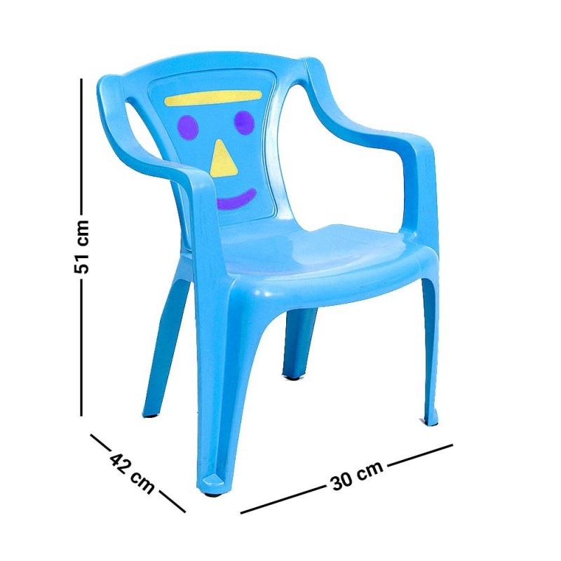 Cadeira Banqueta Poltrona Infantil Azul Meninos Arqplast