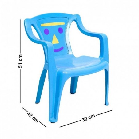 Cadeira Banqueta Poltrona Infantil Azul Meninos Arqplast