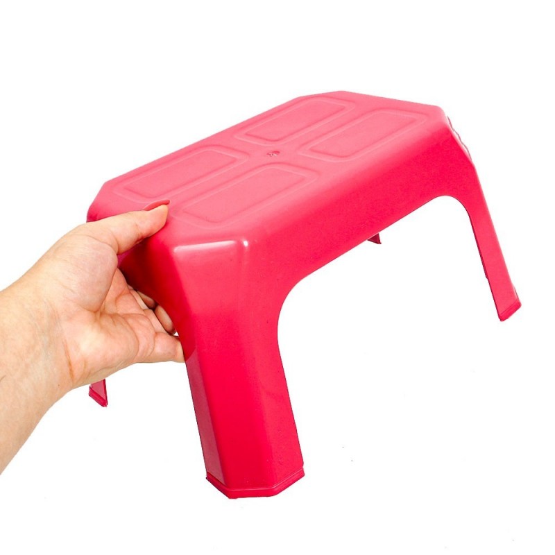 Banqueta Infantil Plástica Meninas Rosa 30 Kg