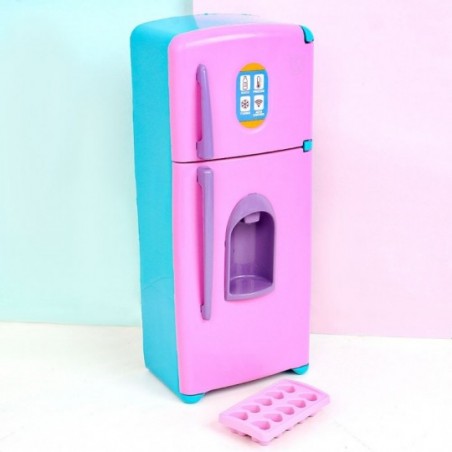 Geladeira Duplex de brinquedo Rosa Infantil Zuca Toys