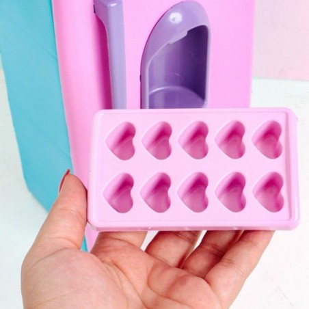 Geladeira Duplex de brinquedo Rosa Infantil Zuca Toys