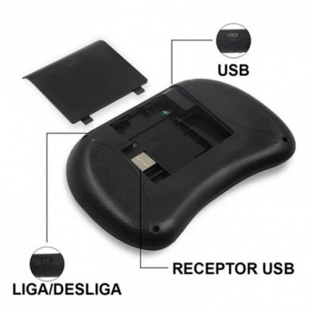 Mini Teclado Controle Sem Fio Wireless Iluminado Colors