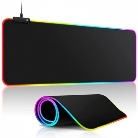 Mouse Pad Gamer Grande Speed Borda Led 7 Cores Impermeável