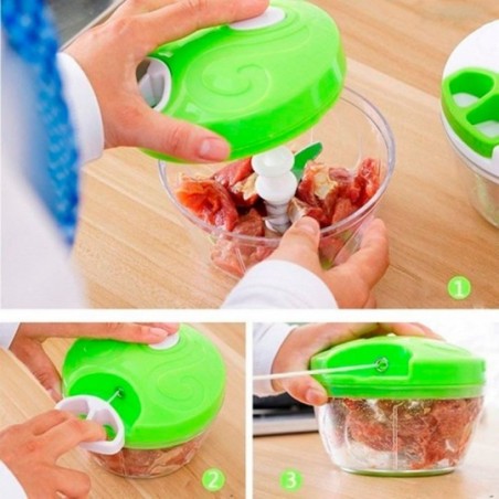 Mini Processador Manual Triturador De Alimentos De Corda