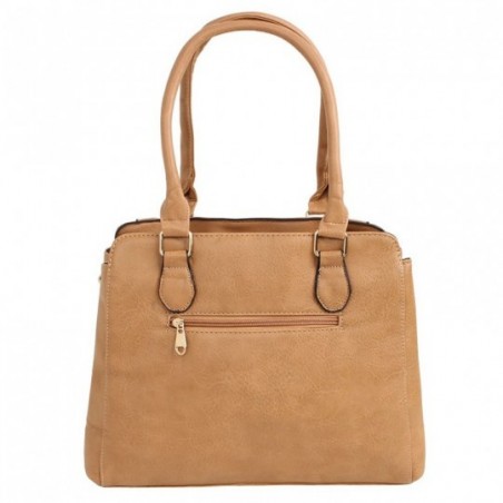 Bolsa Feminina Ombro Grande Alto Relevo Tachas Metálicas
