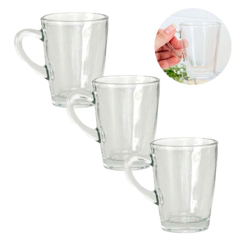 Conjunto De Canecas Mallavi 3 Peças 160Ml Fratelli