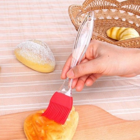 Pincel Culinário De Silicone 3 Peças Cabo Acrílico 17 Cm