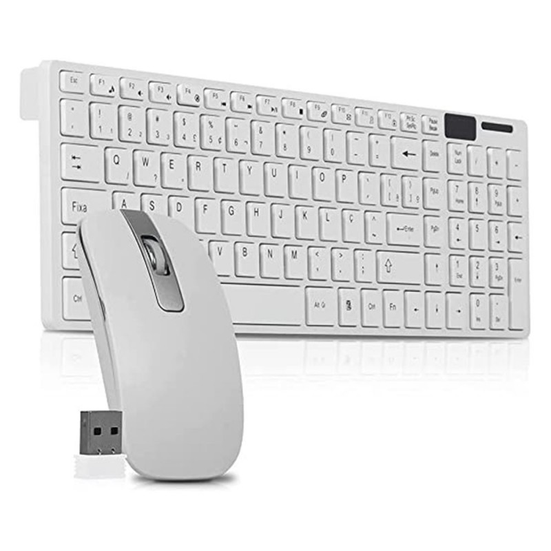 Kit Teclado + Mouse Sem Fio Wireless 10 Metros 2.4Ghz