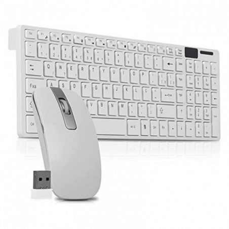 Kit Teclado + Mouse Sem Fio Wireless 10 Metros 2.4Ghz