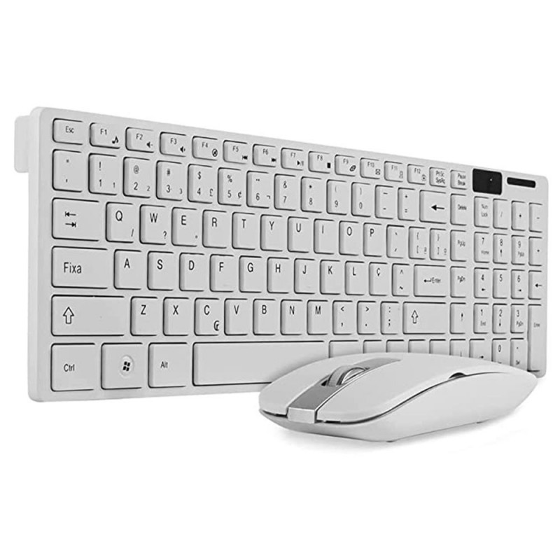 Kit Teclado + Mouse Sem Fio Wireless 10 Metros 2.4Ghz
