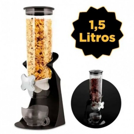 Porta Cereal Temperos Com Dispenser Em Acrílico 1500ml + Xícara