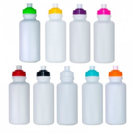 Garrafa Squeese De Plástico Com Tampa Colorida 500ML