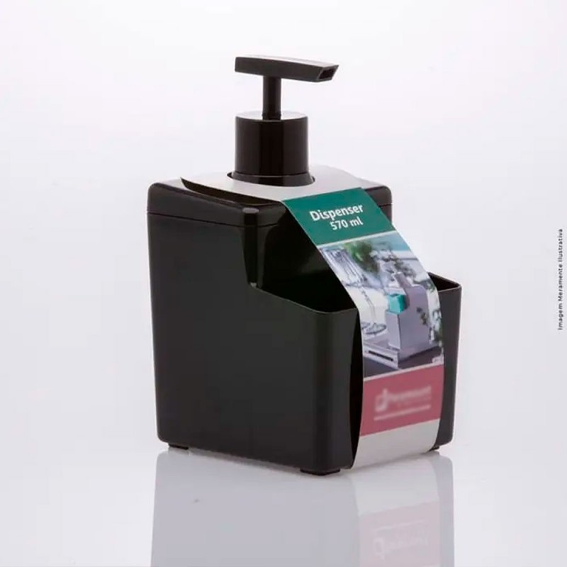 Porta Detergente Esponja De Pia Em Acrílico 570ml