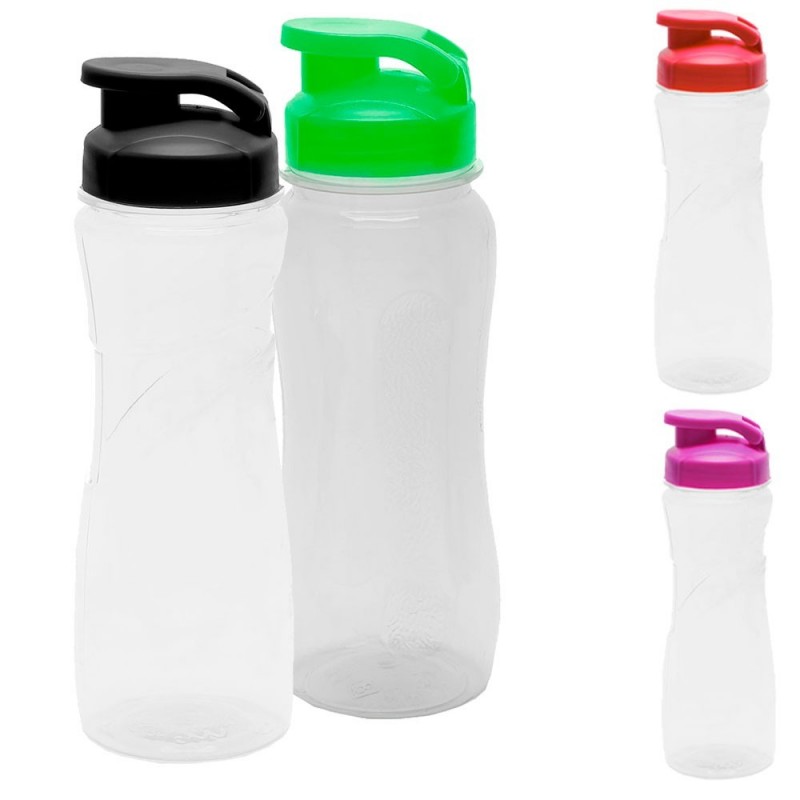 Garrafa Squeese Esportiva Pet De Plástico Colorida 500ml