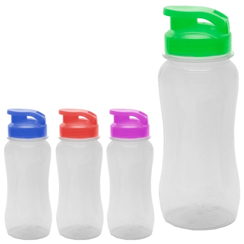 Garrafa Squeese Esportiva Pet De Plástico Colorida 500ml