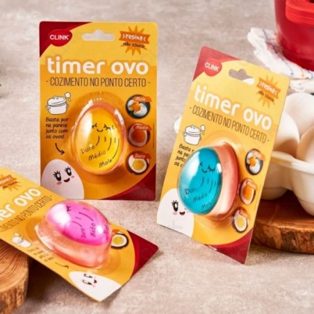 Temporizador Termômetro Timer Ovo Cozido Mole Médio Duro Clink