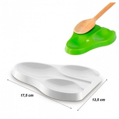 Kit 3 Descansos Para Talher Concha Utensílios Plástico Colorido