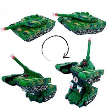 Carrinho Tanque de Guerra Com Controle Remoto 2 EM 1 Robô