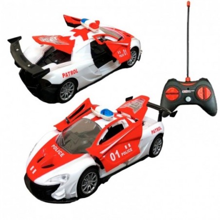 Carrinho de Controle Remoto Racing Polícia Colors Brinquedo
