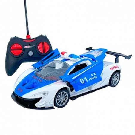 Carrinho de Controle Remoto Racing Polícia Colors Brinquedo