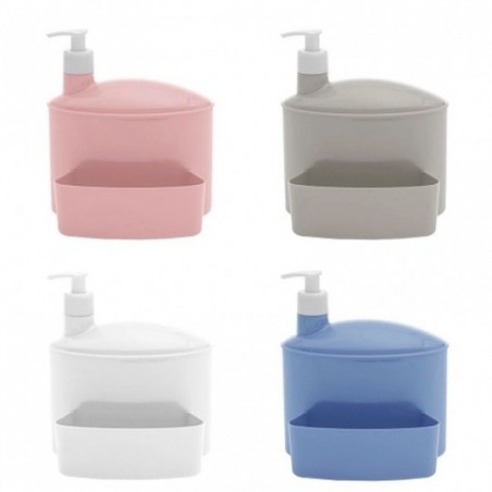 Porta Detergente E Esponja Com Dispenser Colors 1L