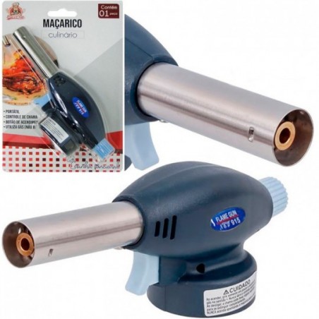 Maçarico Culinário Com Controle Manual Gourmet Profissional - Feira Da Madrugada SP