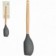 Espátula Pão Duro De Silicone Utensílio Cozinha Cabo Madeira
