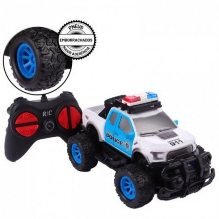 Carrinho De Controle Remoto Design De Picape Polícia