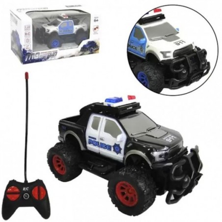 Carrinho De Controle Remoto Design De Picape Polícia