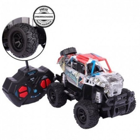 Carrinho de Controle Remoto Rogr Grawler Pneus Emborrachado