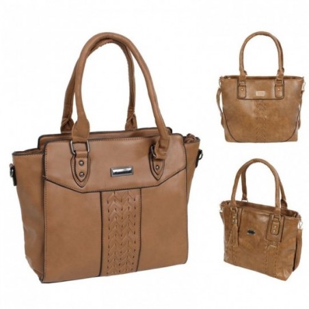 Bolsa Feminina Totem Ombro Grande Tressê Pronta Entrega