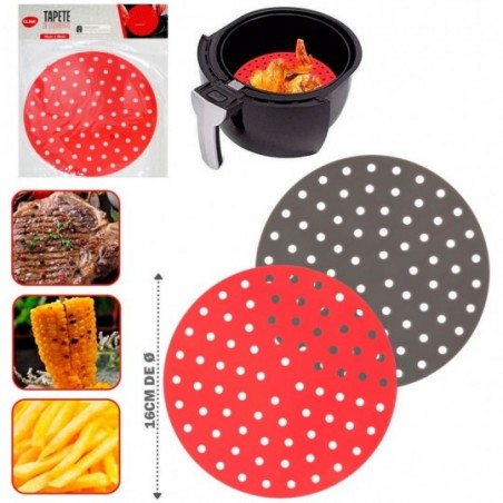 Forro Protetor Para Air Fryer Anti-Aderente Silicone Redondo 16CM