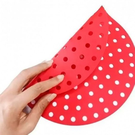 Forro Protetor Para Air Fryer Anti-Aderente Silicone Redondo 16CM