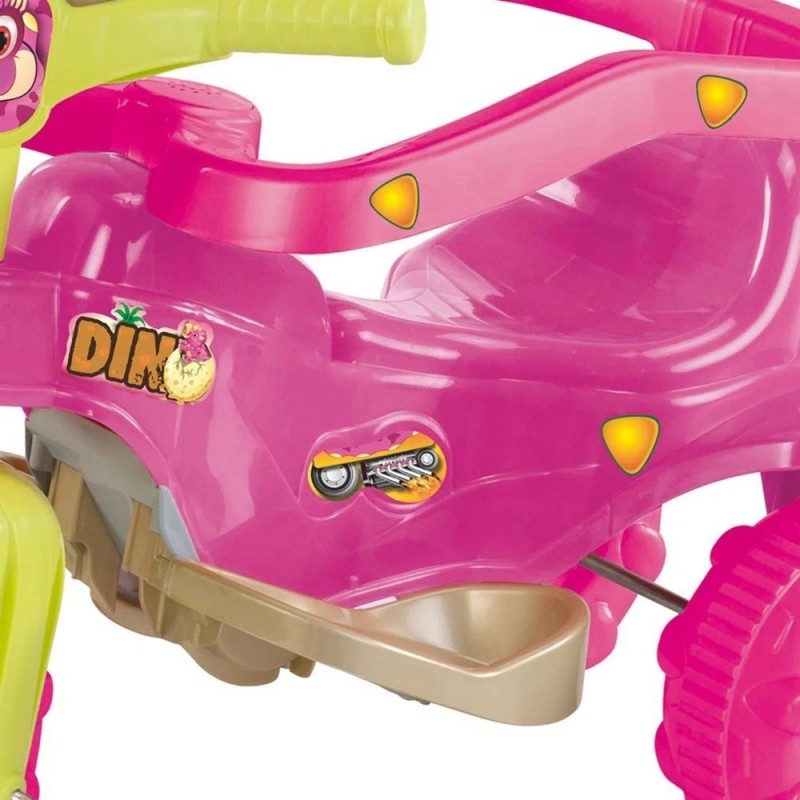Triciclo Passeio Velotrol Infantil Meninas Dino Pink