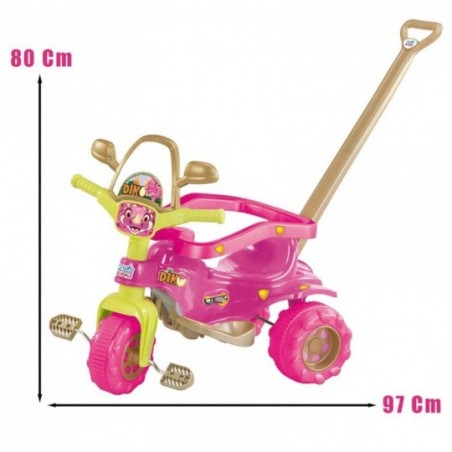 Triciclo Passeio Velotrol Infantil Meninas Dino Pink