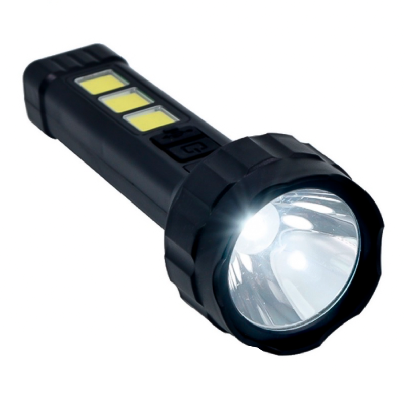 Mini Lanterna Tática Com Led E Zoom Recarregável