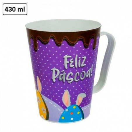Caneca Tema Páscoa De Plástico 430 ml Atacado
