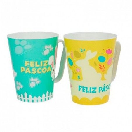 Caneca Tema Páscoa De Plástico 430 ml Atacado
