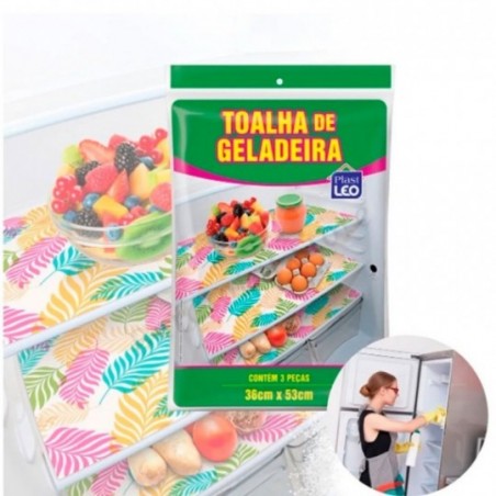 Kit 3 Toalhas De Geladeira Estampada 36 cm x 53 cm - Feira da Madrugada Sp