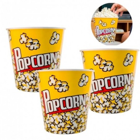 Pote Balde De Pipoca Popcorn Plástico 1 Litro